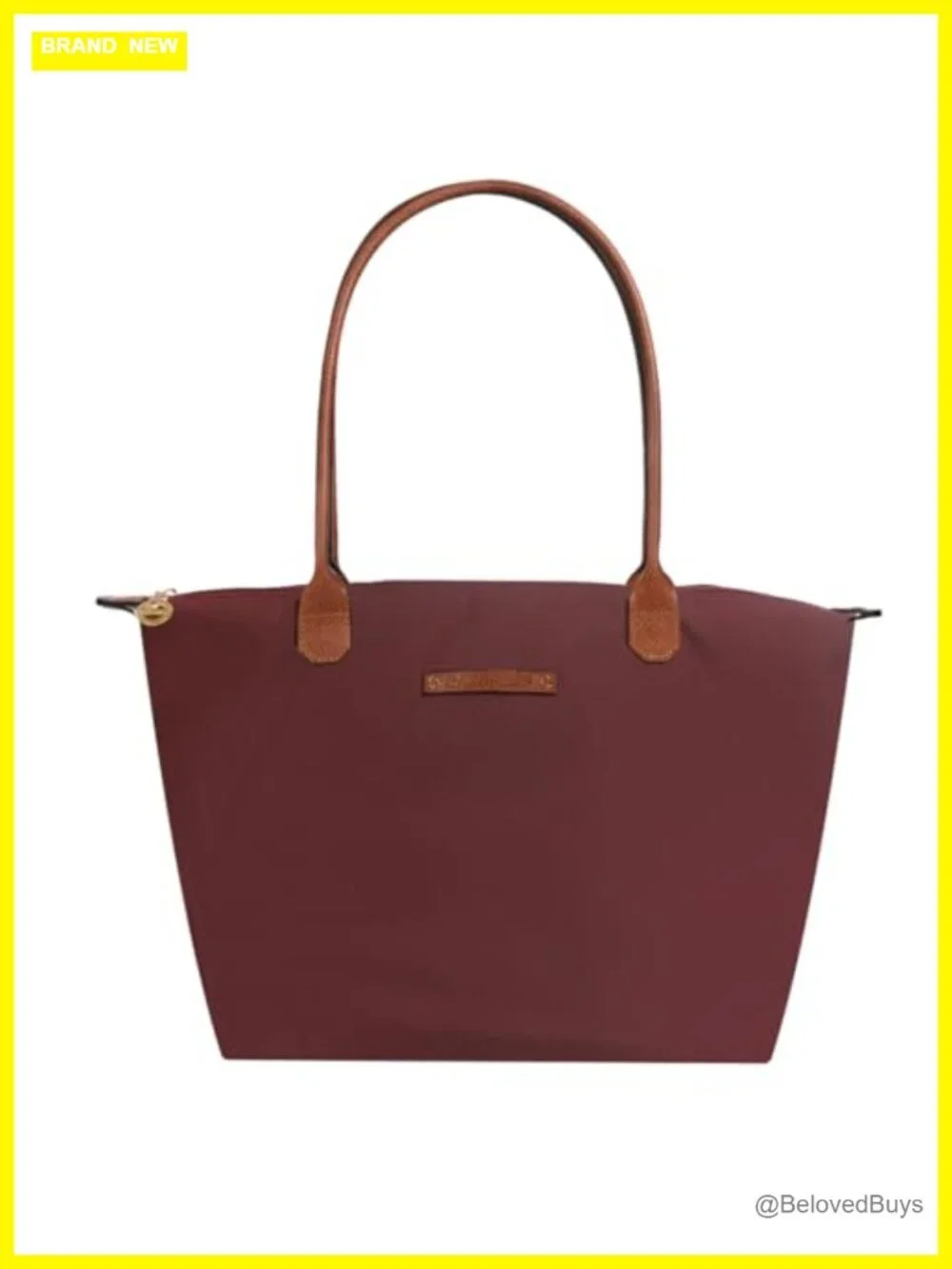 Waterproof Nylon Tote Bag with Zipper Lightweight Handbag Durable Purse for